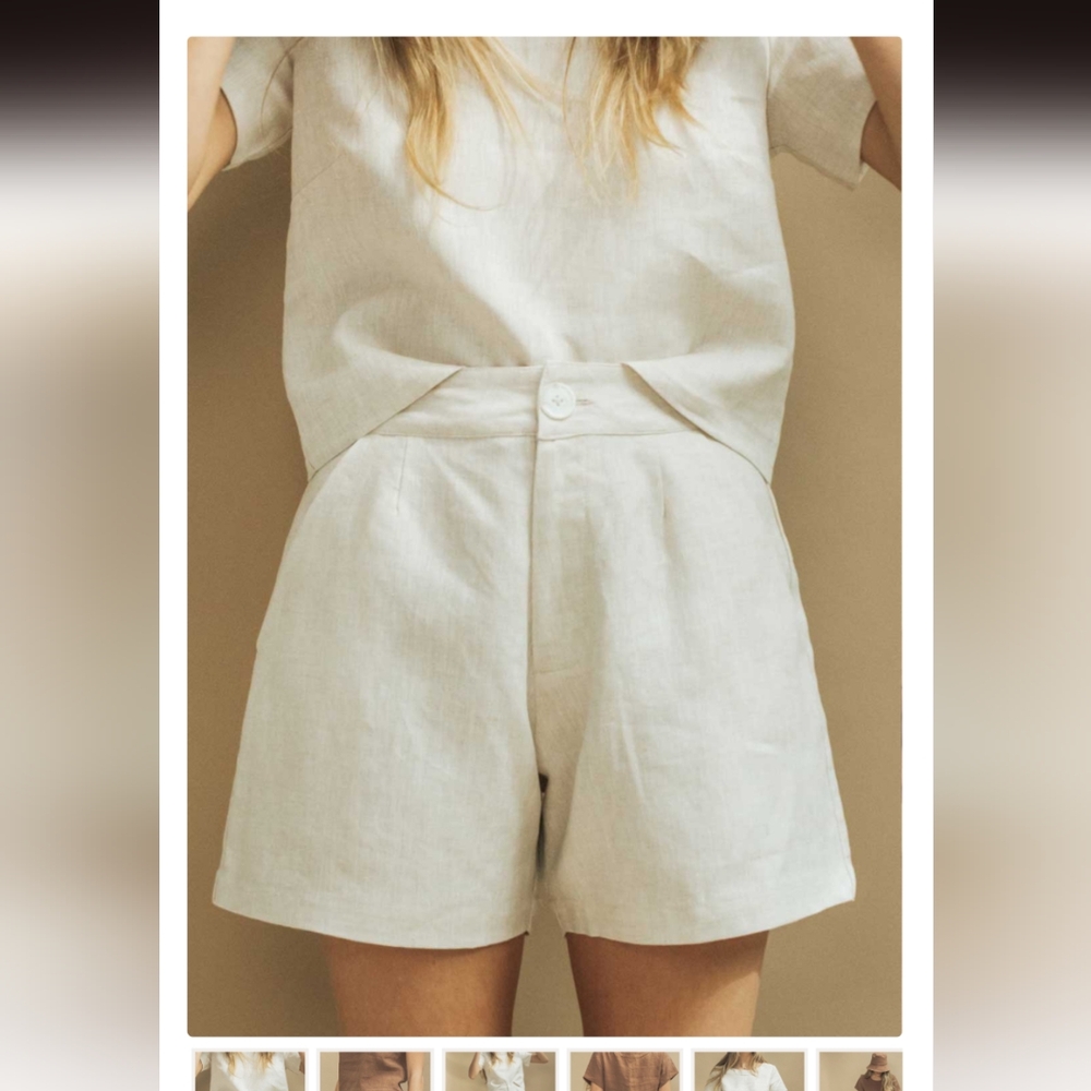 Slate Wearables Augusta linen short